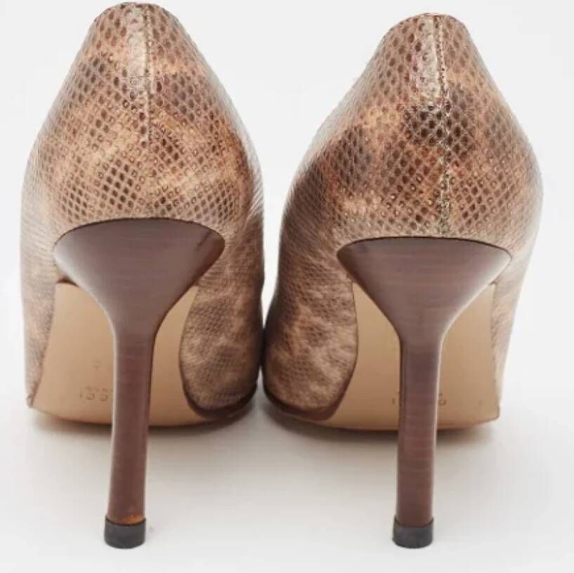 Gucci Vintage Pre-owned Fabric heels Brown Dames