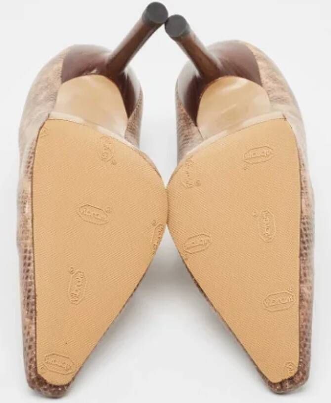 Gucci Vintage Pre-owned Fabric heels Brown Dames