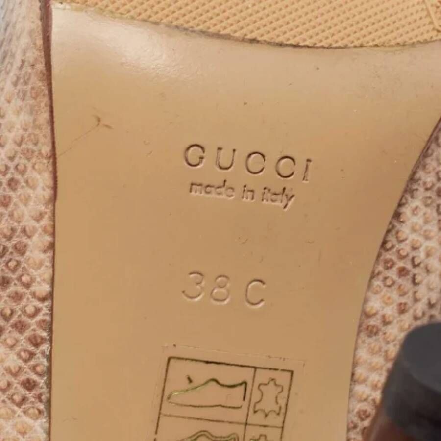 Gucci Vintage Pre-owned Fabric heels Brown Dames
