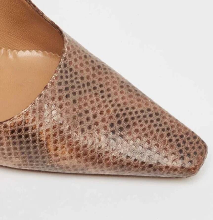 Gucci Vintage Pre-owned Fabric heels Brown Dames