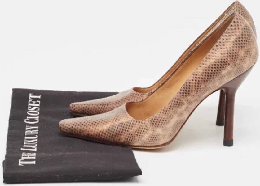 Gucci Vintage Pre-owned Fabric heels Brown Dames