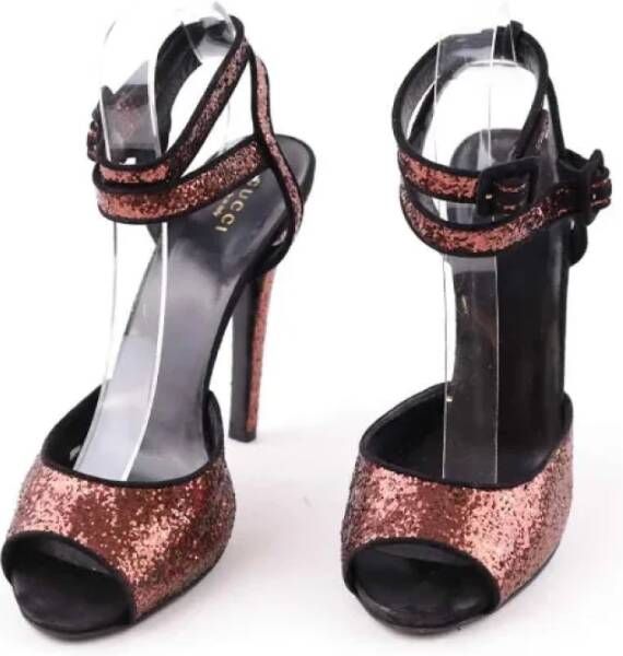 Gucci Vintage Pre-owned Fabric heels Brown Dames
