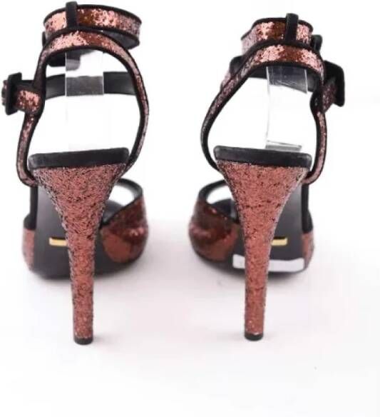 Gucci Vintage Pre-owned Fabric heels Brown Dames