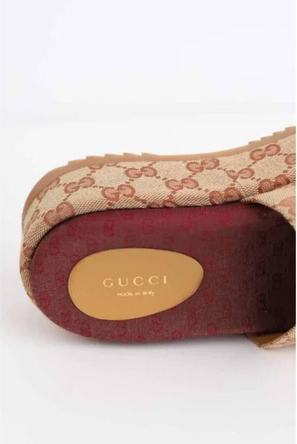 Gucci Vintage Pre-owned Fabric mules Beige Dames