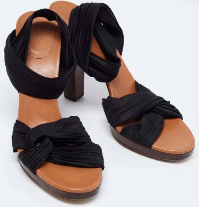 Gucci Vintage Pre-owned Fabric sandals Black Dames