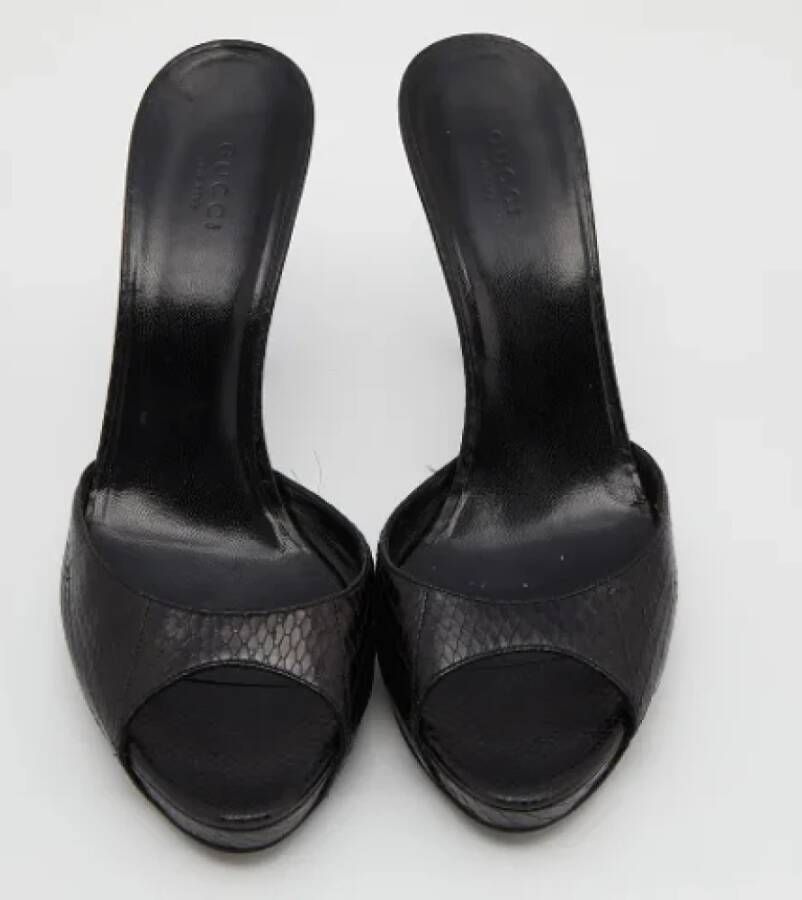 Gucci Vintage Pre-owned Fabric sandals Black Dames