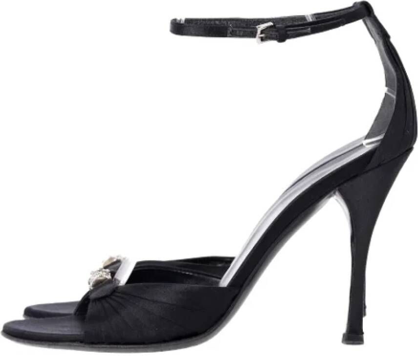 Gucci Vintage Pre-owned Fabric sandals Black Dames