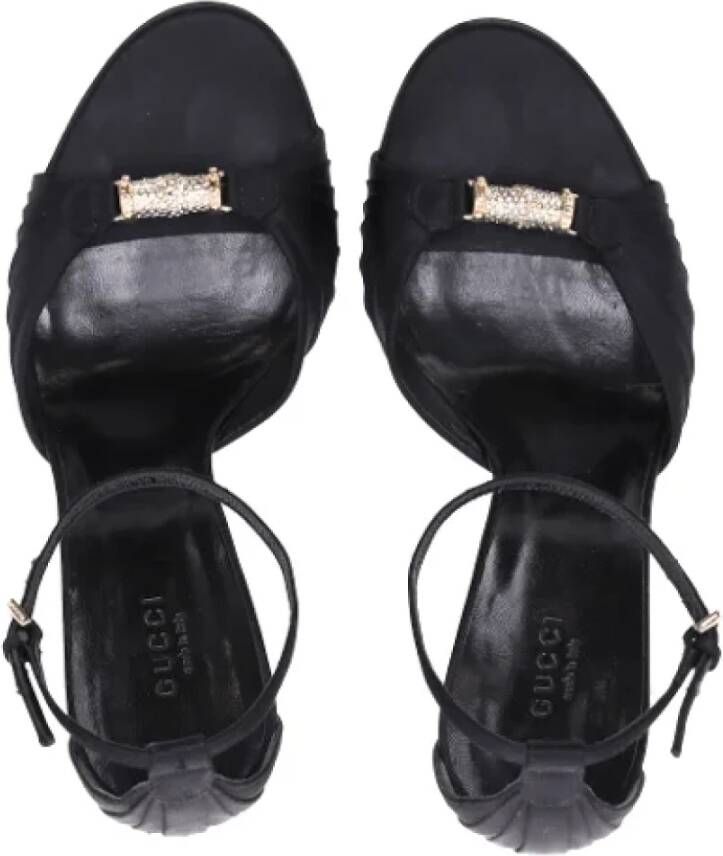 Gucci Vintage Pre-owned Fabric sandals Black Dames