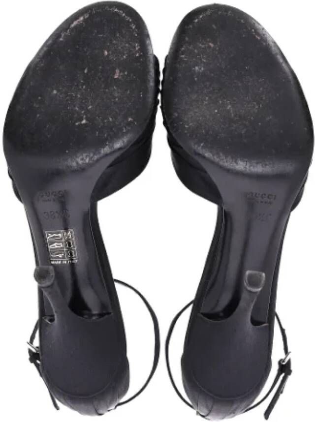 Gucci Vintage Pre-owned Fabric sandals Black Dames