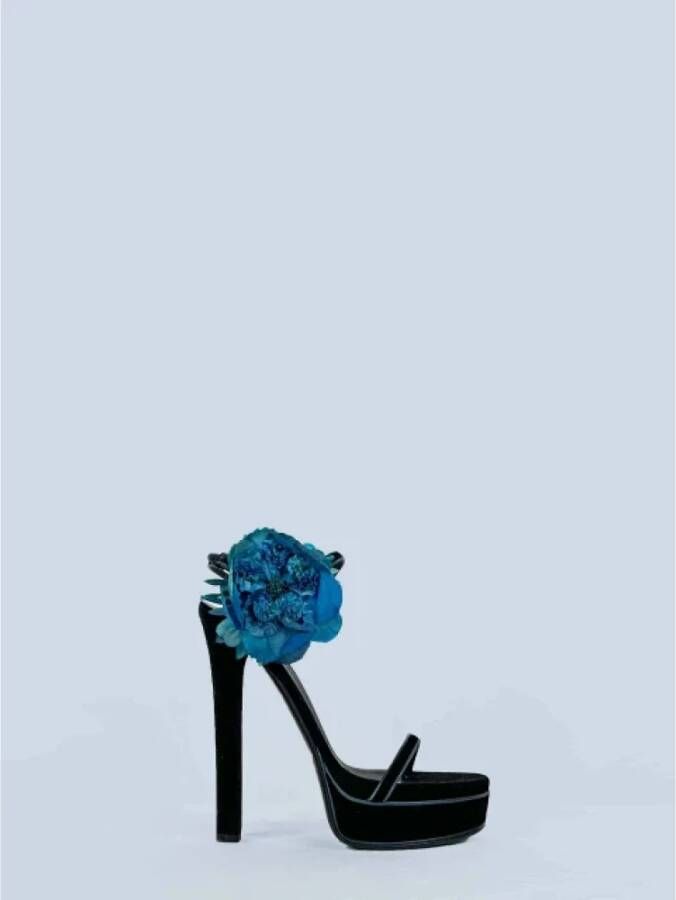Gucci Vintage Pre-owned Fabric sandals Black Dames