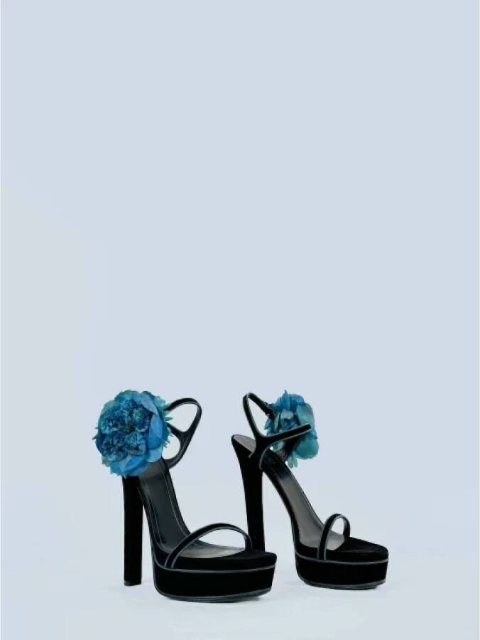 Gucci Vintage Pre-owned Fabric sandals Black Dames