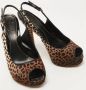 Gucci Vintage Pre-owned Fabric sandals Brown Dames - Thumbnail 3