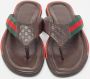 Gucci Vintage Pre-owned Fabric sandals Brown Heren - Thumbnail 3