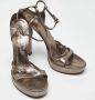 Gucci Vintage Pre-owned Fabric sandals Gray Dames - Thumbnail 4