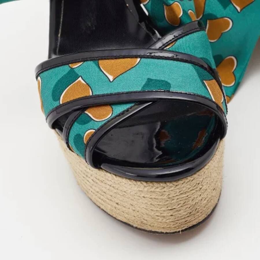 Gucci Vintage Pre-owned Fabric sandals Green Dames
