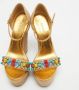 Gucci Vintage Pre-owned Fabric sandals Yellow Dames - Thumbnail 3