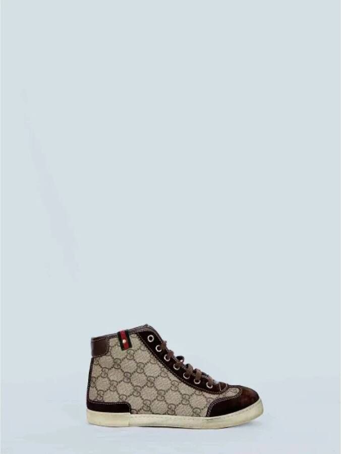 Gucci Vintage Pre-owned Fabric sneakers Brown Dames