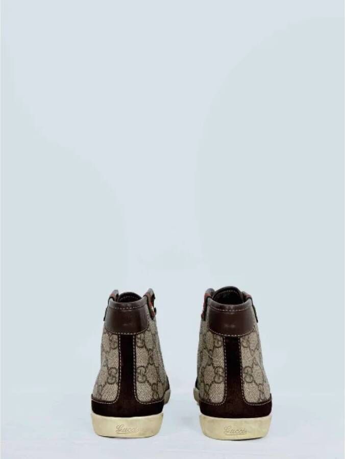 Gucci Vintage Pre-owned Fabric sneakers Brown Dames