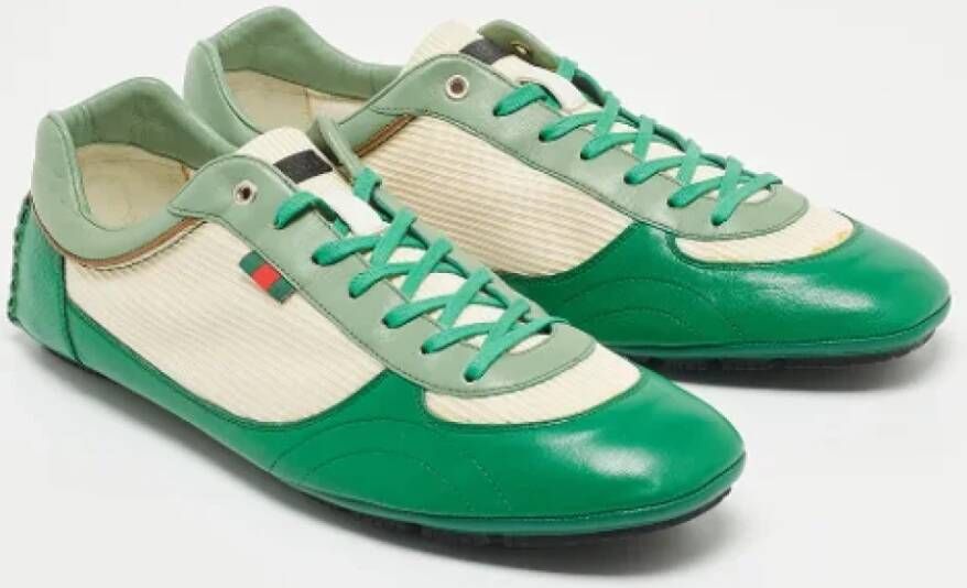 Gucci Vintage Pre-owned Fabric sneakers Green Dames