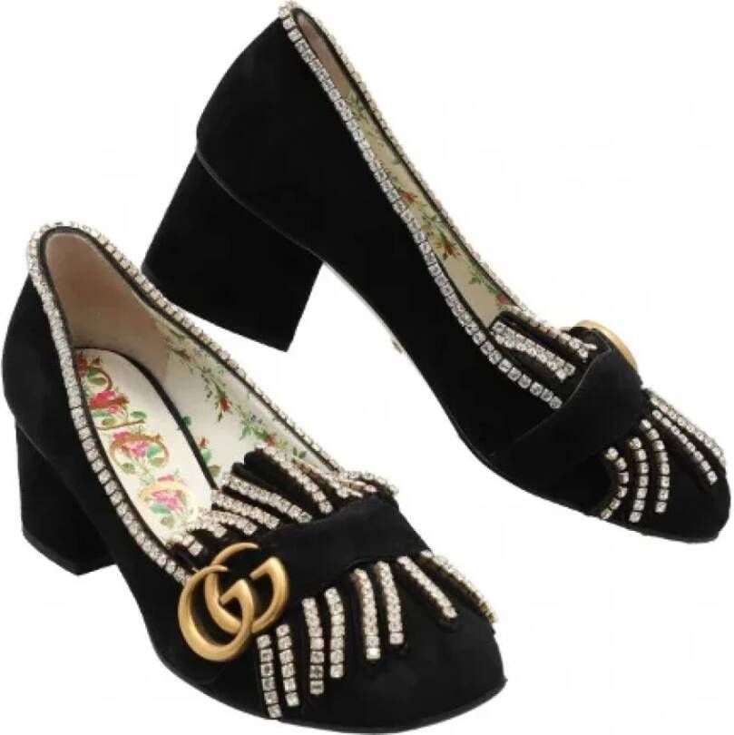 Gucci Vintage Pre-owned Faux Fur heels Black Dames