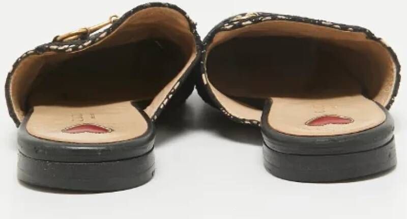 Gucci Vintage Pre-owned Lace flats Black Dames