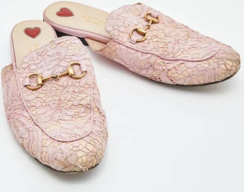 Gucci Vintage Pre-owned Lace flats Pink Dames