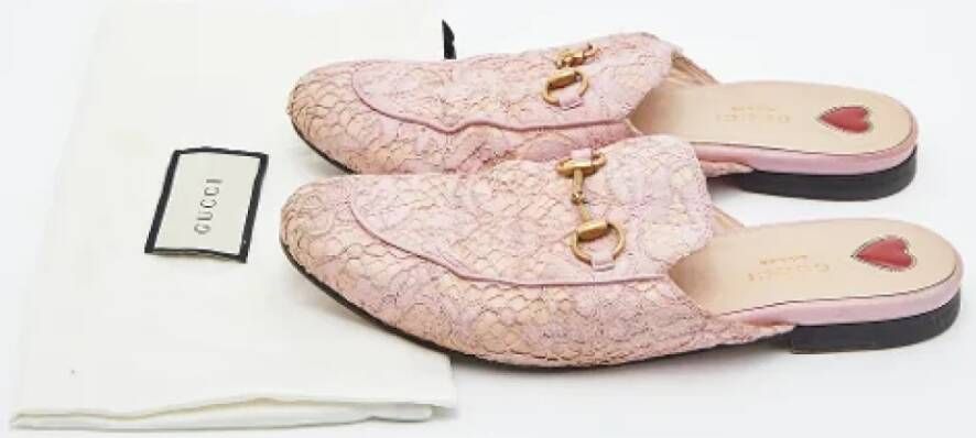 Gucci Vintage Pre-owned Lace flats Pink Dames