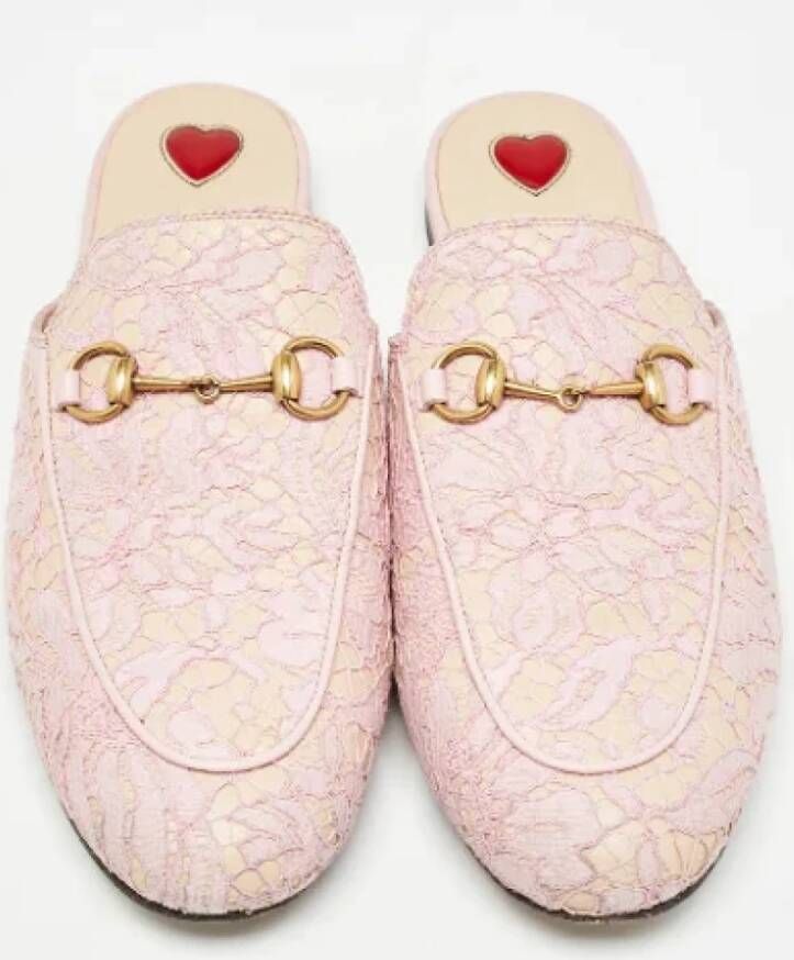 Gucci Vintage Pre-owned Lace flats Pink Dames