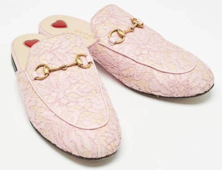 Gucci Vintage Pre-owned Lace flats Pink Dames