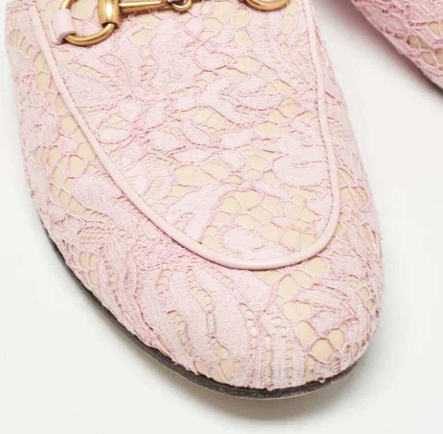 Gucci Vintage Pre-owned Lace flats Pink Dames