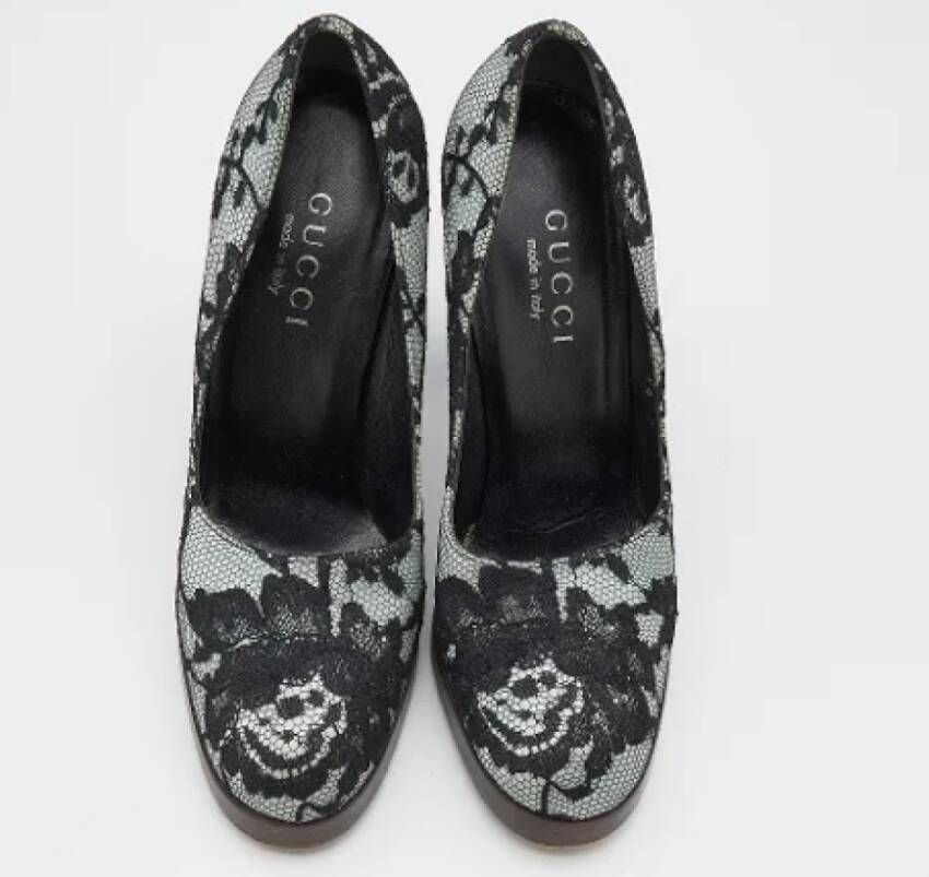 Gucci Vintage Pre-owned Lace heels Black Dames