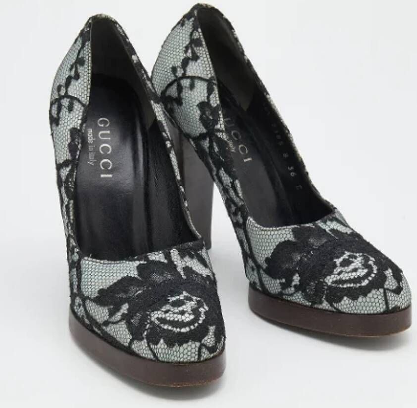 Gucci Vintage Pre-owned Lace heels Black Dames