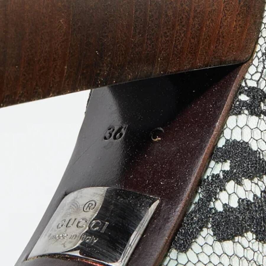 Gucci Vintage Pre-owned Lace heels Black Dames