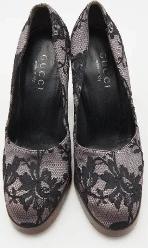Gucci Vintage Pre-owned Lace heels Black Dames
