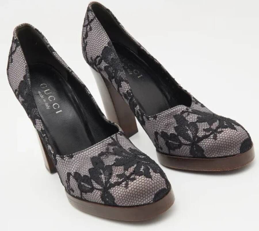 Gucci Vintage Pre-owned Lace heels Black Dames
