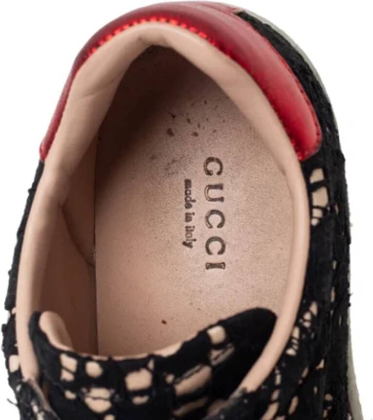 Gucci Vintage Pre-owned Lace sneakers Black Dames