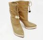 Gucci Vintage Pre-owned Leather boots Beige Dames - Thumbnail 3