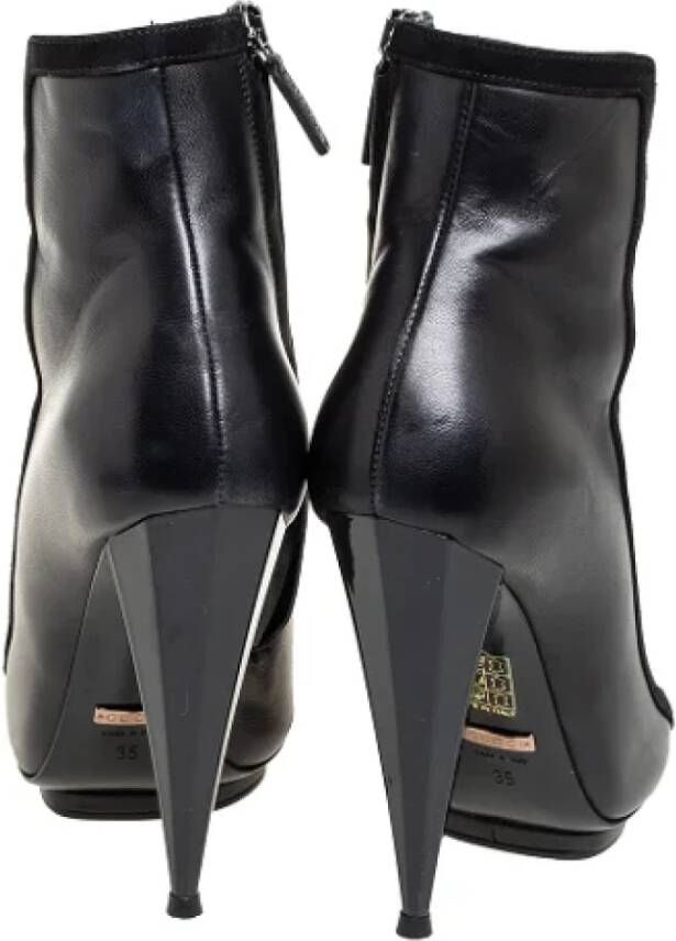 Gucci Vintage Pre-owned Leather boots Black Dames