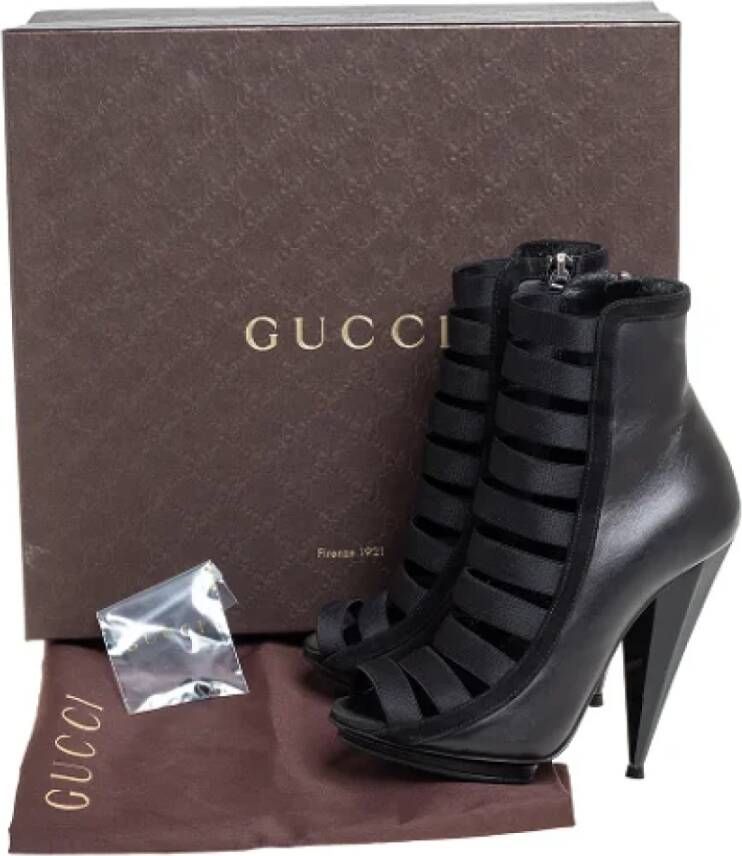 Gucci Vintage Pre-owned Leather boots Black Dames