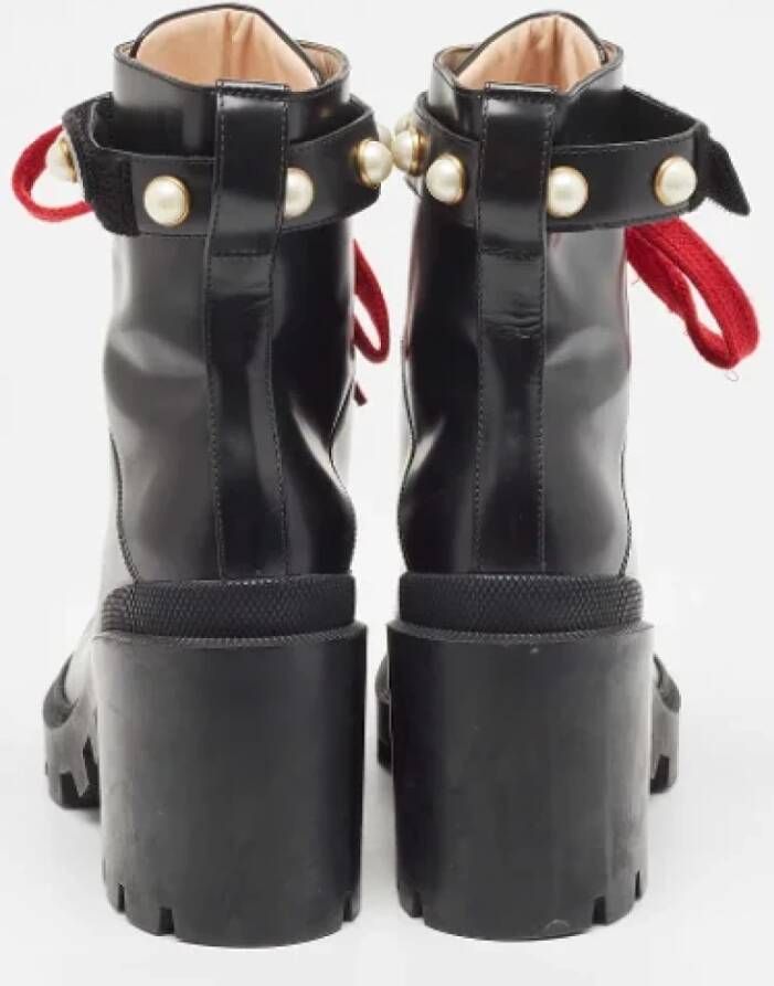 Gucci Vintage Pre-owned Leather boots Black Dames