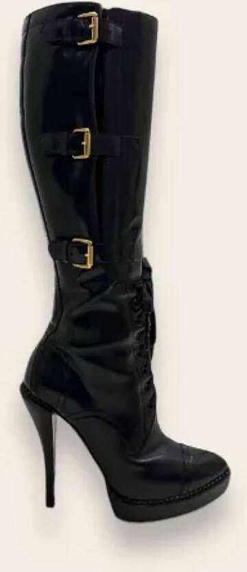 Gucci Vintage Pre-owned Leather boots Black Dames