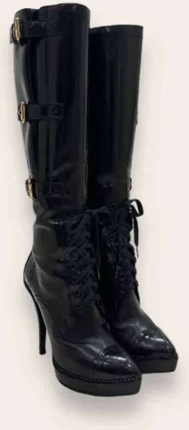 Gucci Vintage Pre-owned Leather boots Black Dames