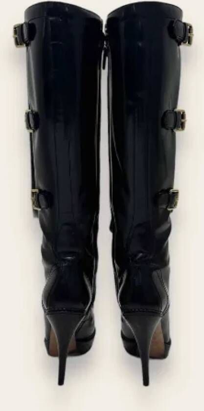 Gucci Vintage Pre-owned Leather boots Black Dames