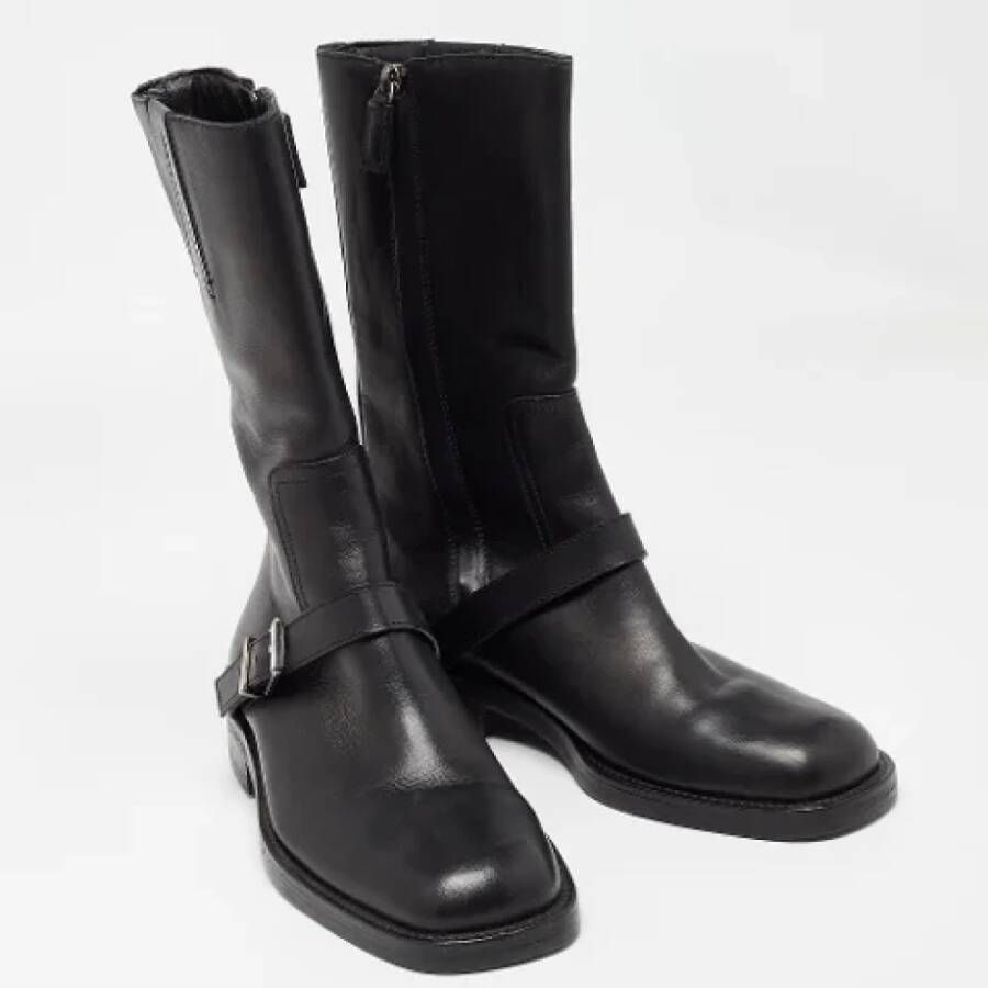 Gucci Vintage Pre-owned Leather boots Black Dames