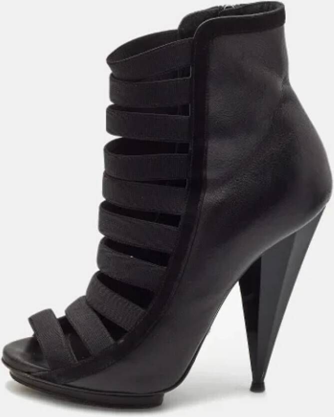 Gucci Vintage Pre-owned Leather boots Black Dames