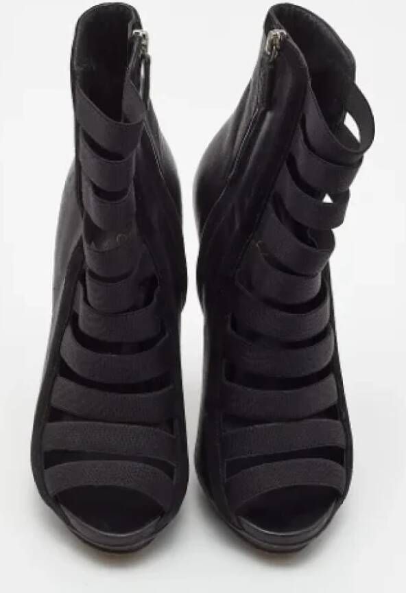 Gucci Vintage Pre-owned Leather boots Black Dames
