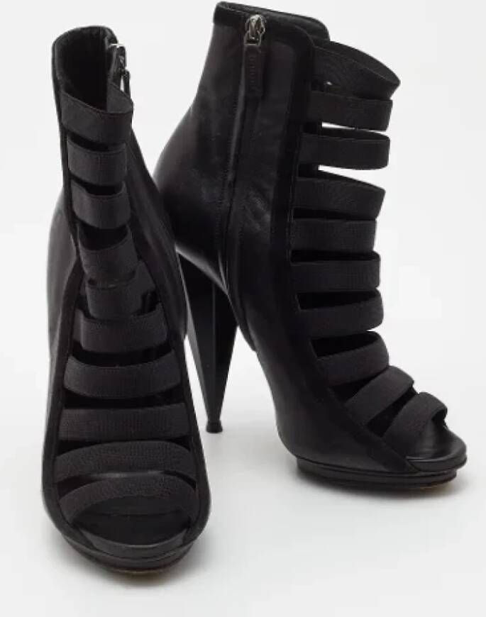 Gucci Vintage Pre-owned Leather boots Black Dames