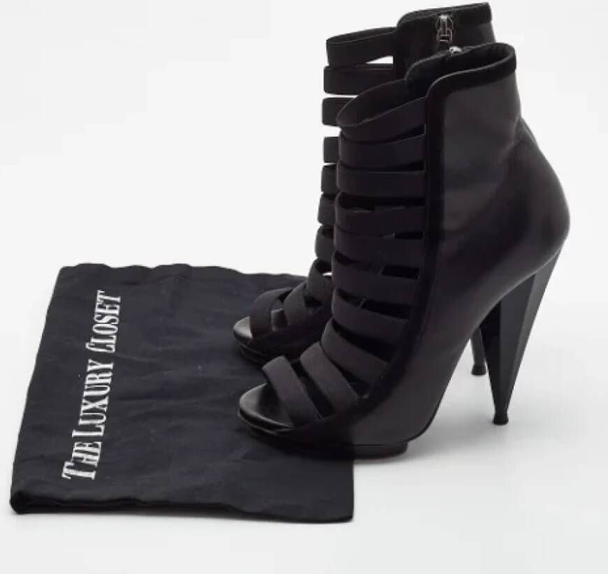 Gucci Vintage Pre-owned Leather boots Black Dames
