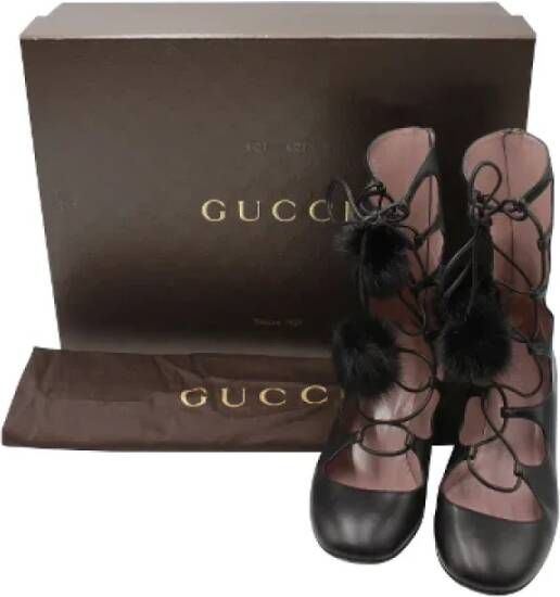 Gucci Vintage Pre-owned Leather boots Black Dames