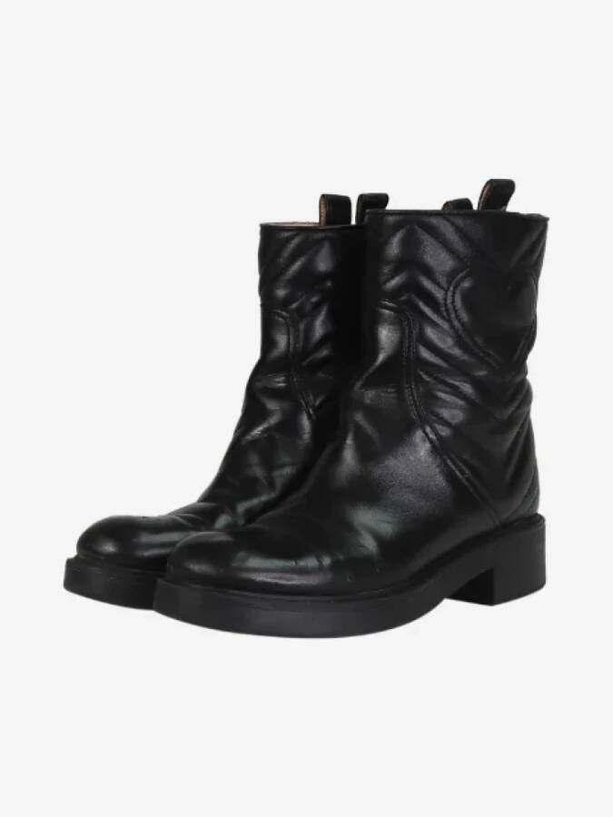 Gucci Vintage Pre-owned Leather boots Black Dames